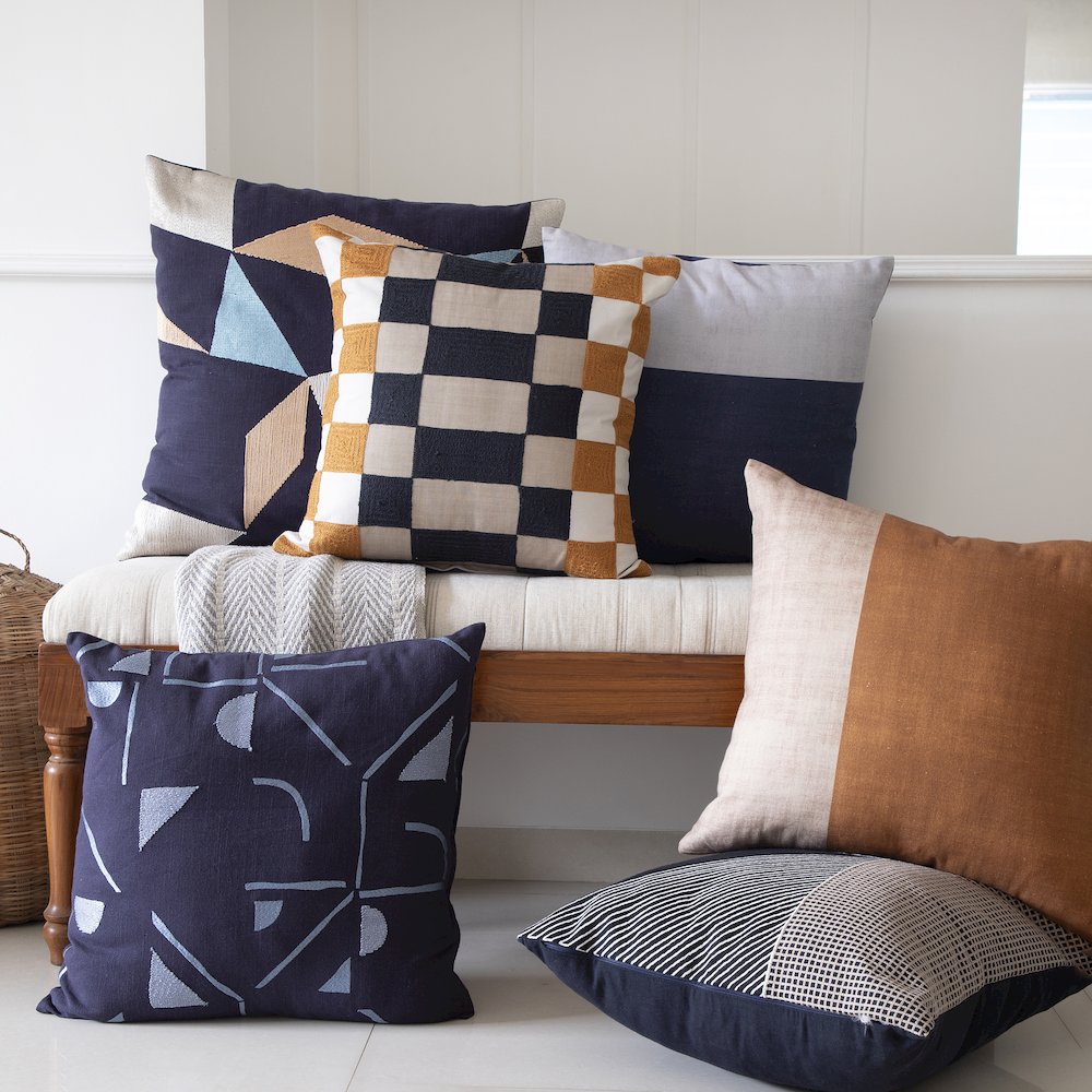 Stacy Garcia  Cotton Poly Filled Pillow in Black/White, 20" x 20". Picture 8