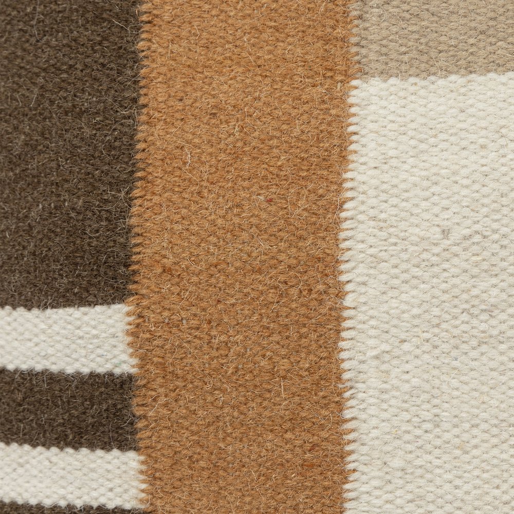 Bauhaus Wool Blend Poly Filled Pillow in Brown/Orange, 24" x 24". Picture 7