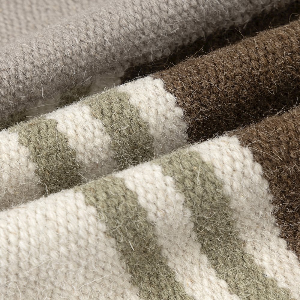 Bauhaus Wool Blend Poly Filled Pillow in Brown/Gray, 24" x 24". Picture 4