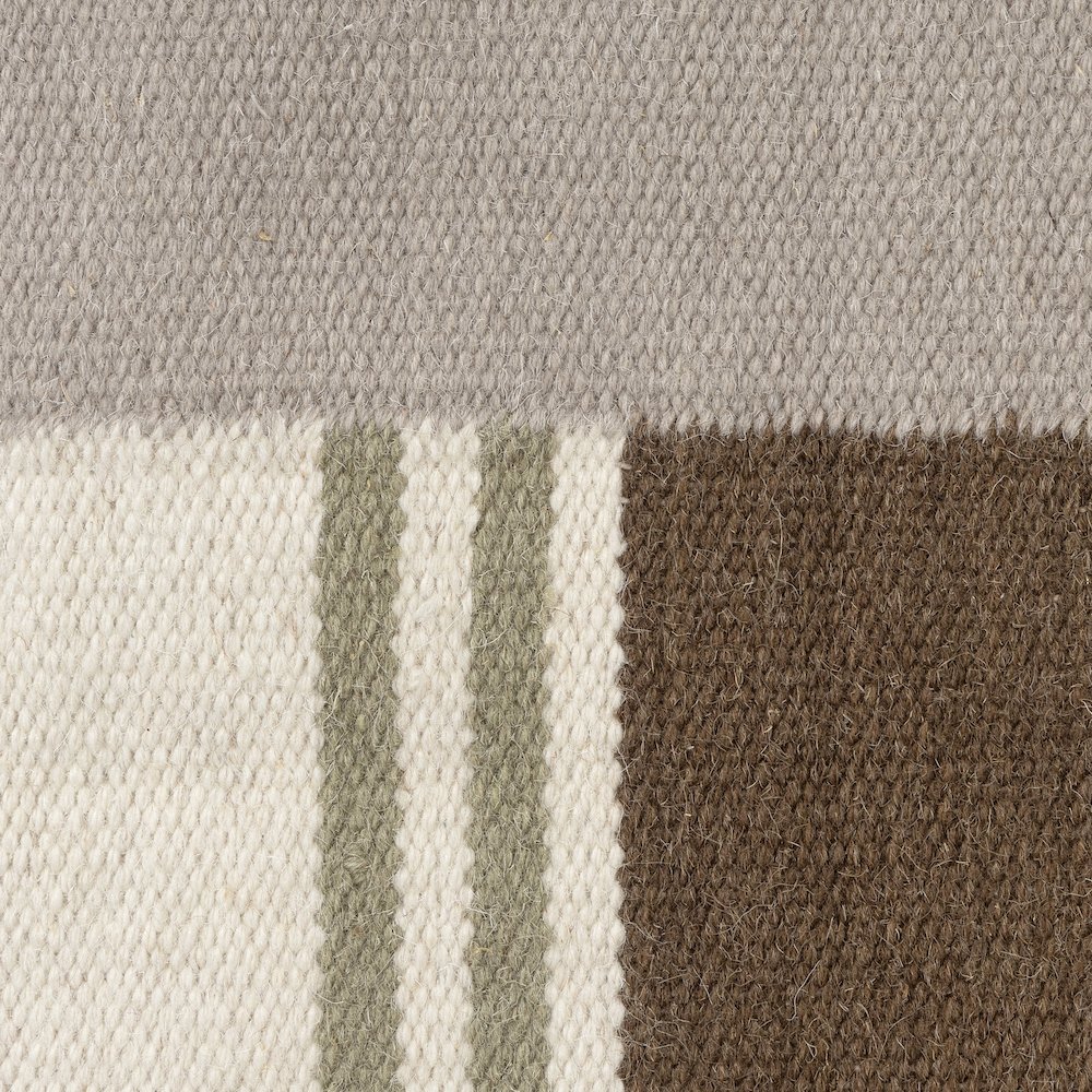 Bauhaus Wool Blend Poly Filled Pillow in Brown/Gray, 24" x 24". Picture 7