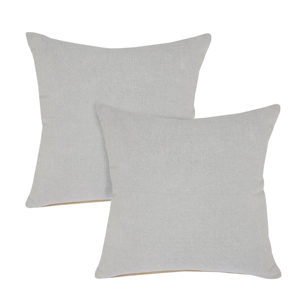 Sundaze Cotton Pillow Set of 2 in Gray, 14" x 36". Picture 1