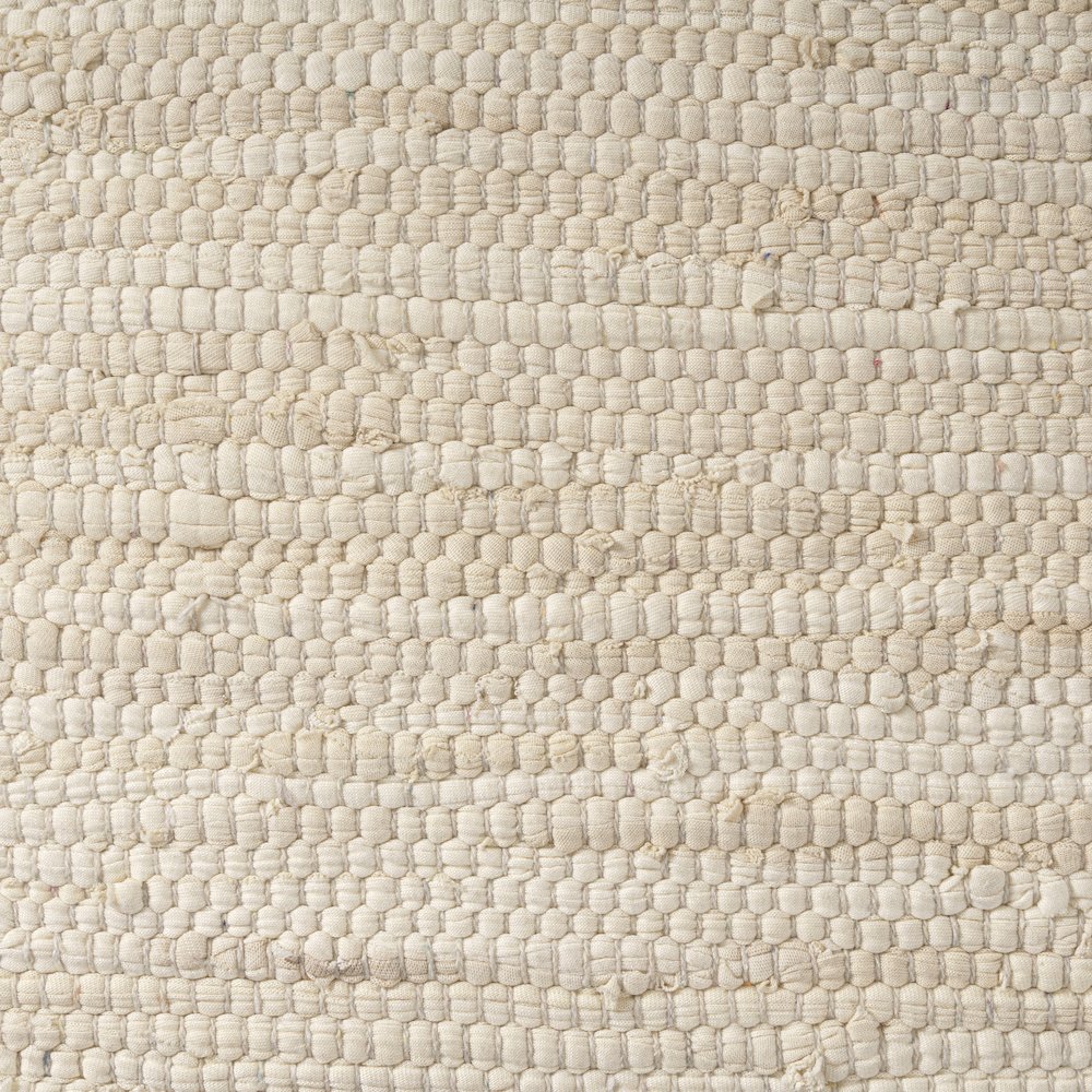 Dillon Cotton and Jute Indoor Pouf in Silver, 18" x 18" x 18". Picture 3