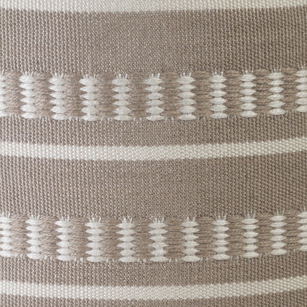 Atlantis Performance Outdoor Pouf in Brown/White, 20" x 20" x 20". Picture 7