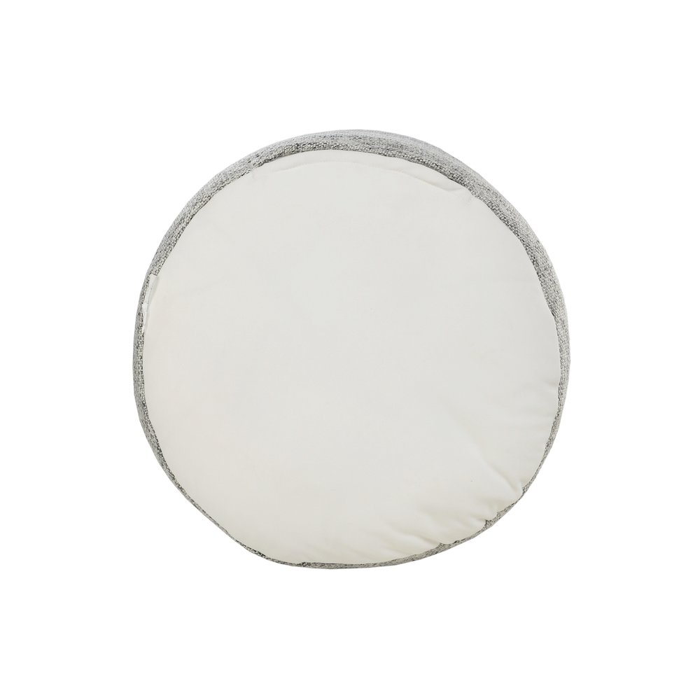 Atlantis Performance Outdoor Pouf in Gray/White, 18" x 18" x 14". Picture 6