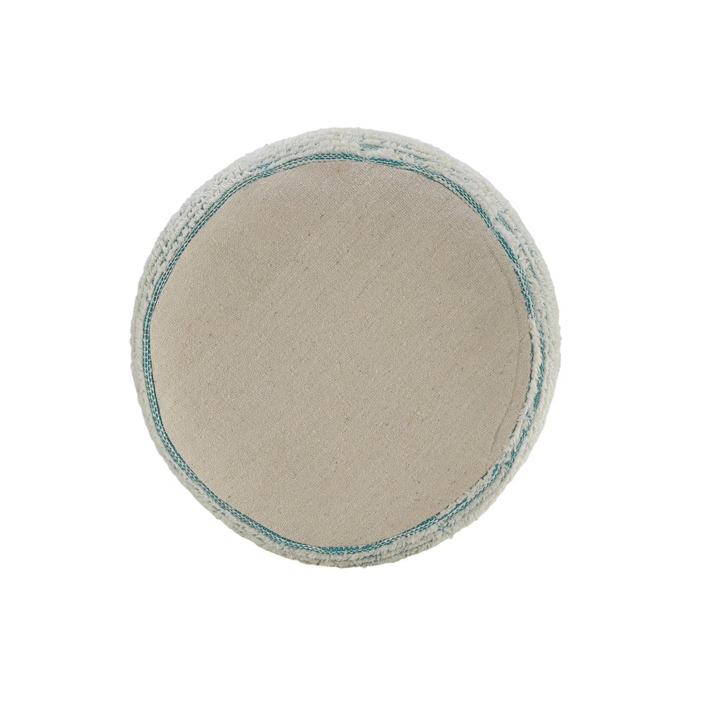 Havana Performance Indoor Pouf in Blue/White, 18" x 18" x 14". Picture 6