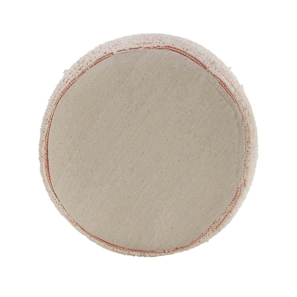 Havana Performance Indoor Pouf in Pink/White, 18" x 18" x 14". Picture 6