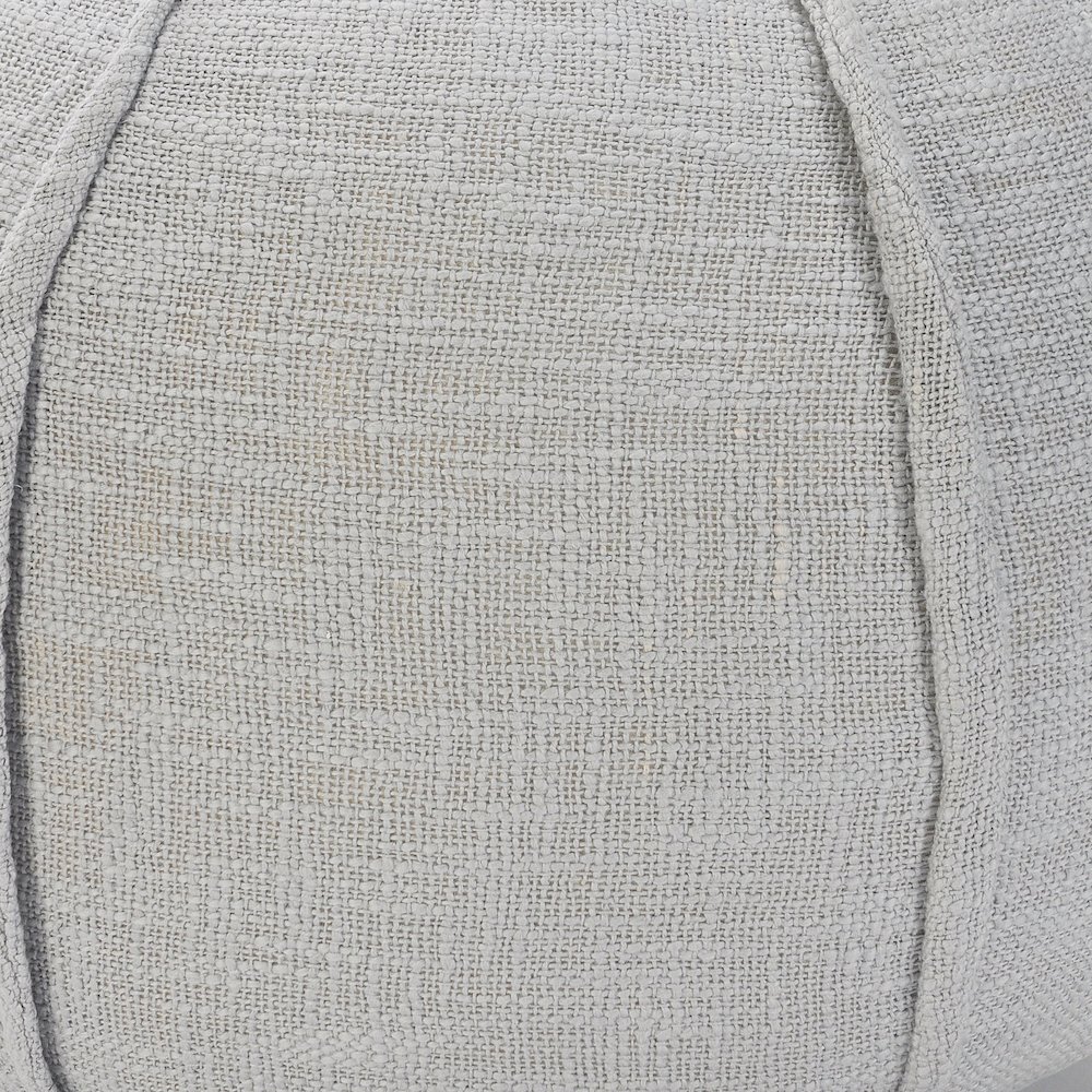 Zion Cotton Indoor Pouf in Blue/Tan, 18" x 18" x 14". Picture 2