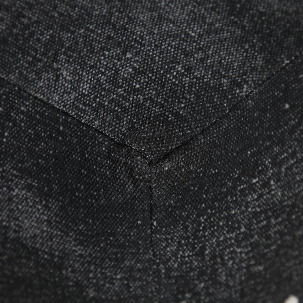Avant-garde Cotton Indoor Pouf in Black/White, 18" x 18" x 14". Picture 2