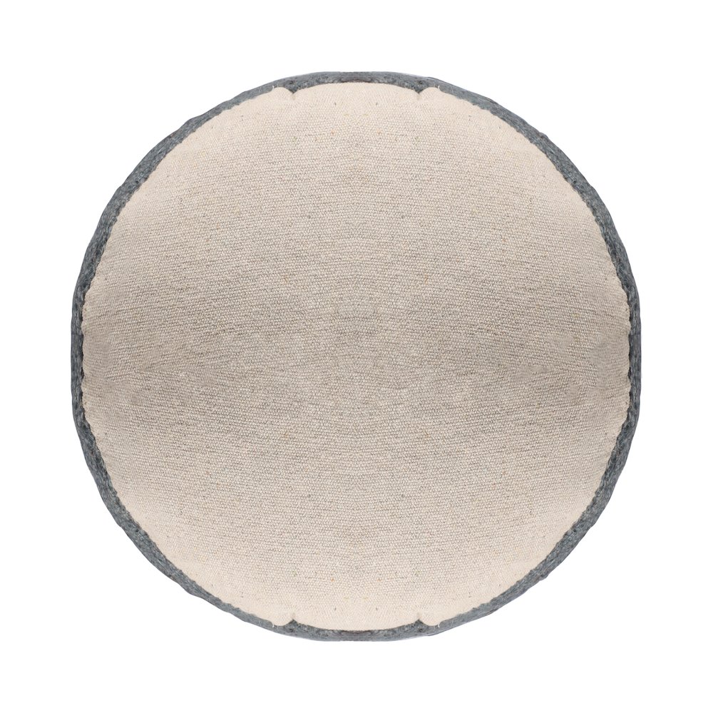 Jute Poufs Jute Blend Indoor Pouf in Brown/Gray,  18" x 18" x 18". Picture 5