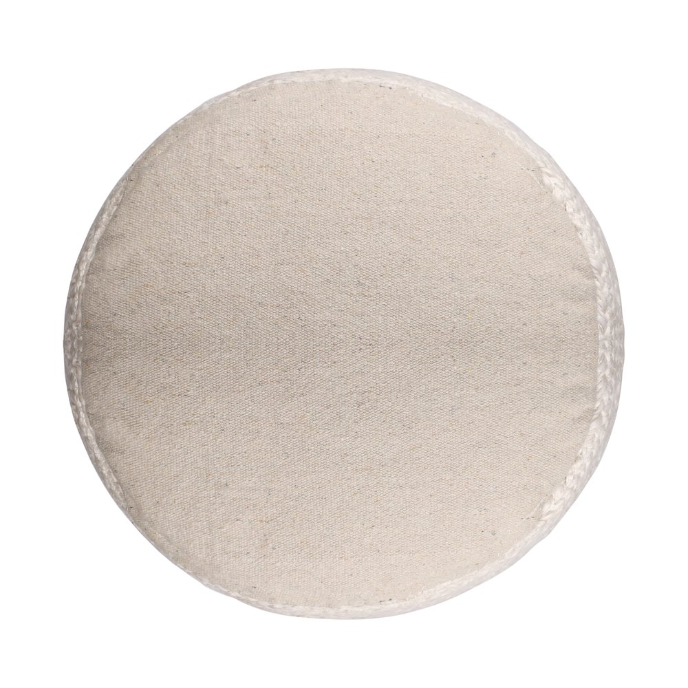 Jute Poufs Jute Blend Indoor Pouf in Brown/Blue,  18" x 18" x 18". Picture 5