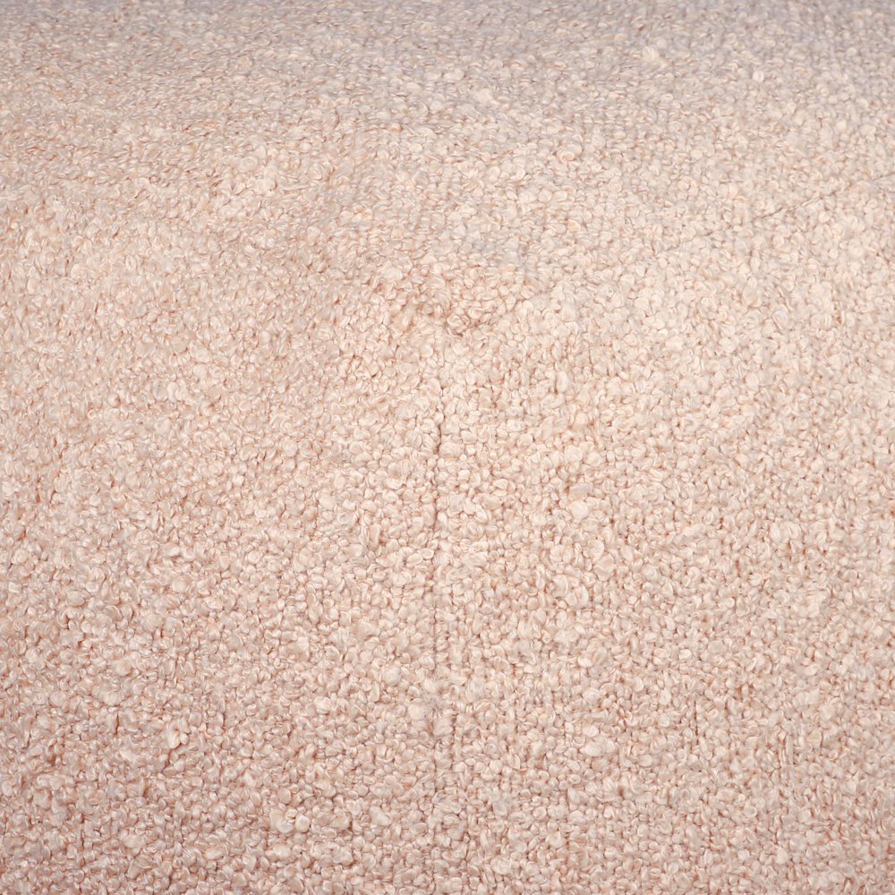 Boucle Performance Indoor Pouf in Taupe,  18" x 18" x 18". Picture 9
