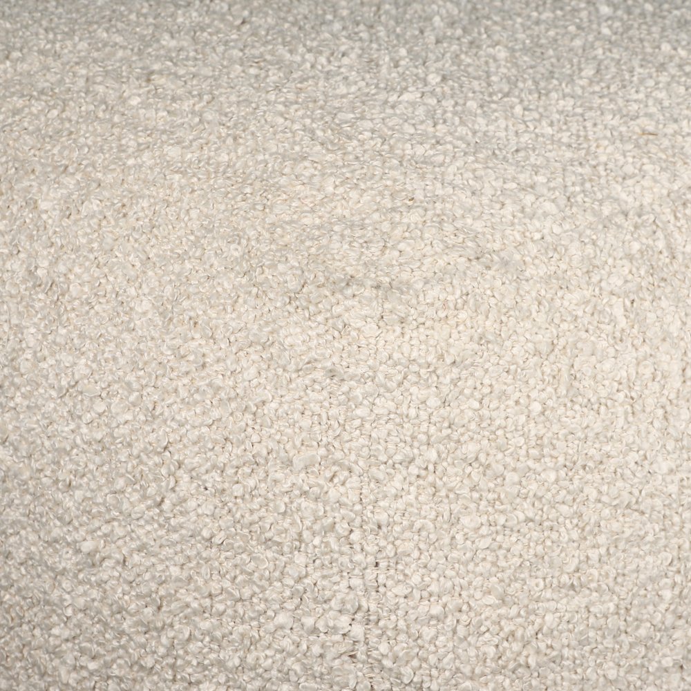 Boucle Performance Indoor Pouf in Beige,  18" x 18" x 18". Picture 9