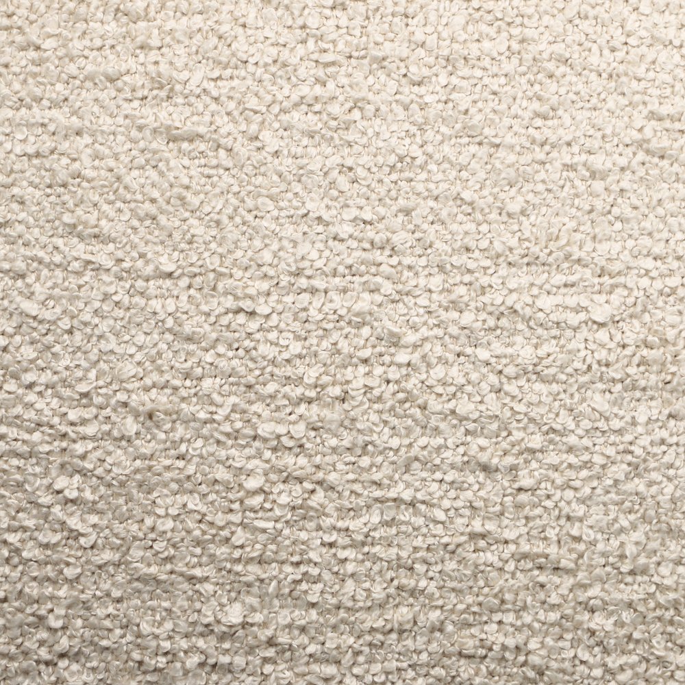 Boucle Performance Indoor Pouf in Beige,  18" x 18" x 18". Picture 7