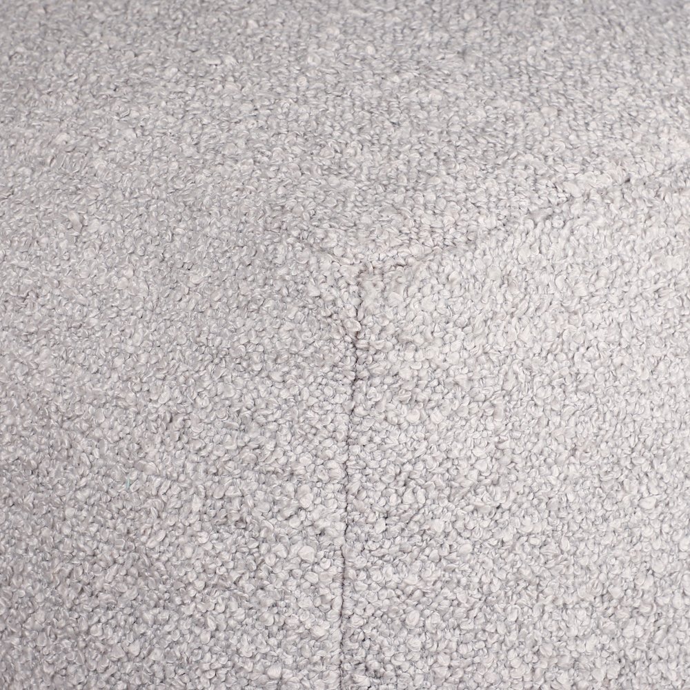Boucle Performance Indoor Pouf in Gray,  18" x 18" x 18". Picture 9