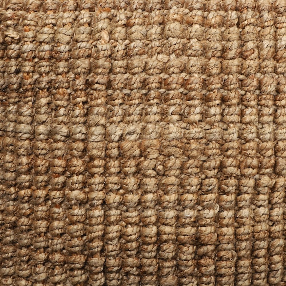 Jute Poufs Jute Blend Indoor Pouf in Brown/Brown,  18" x 18" x 18". Picture 7