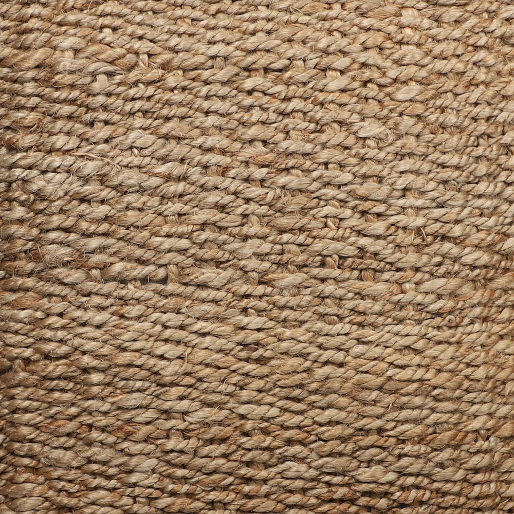Jute Poufs Jute Blend Indoor Pouf in Brown/Brown,  18" x 18" x 18". Picture 7