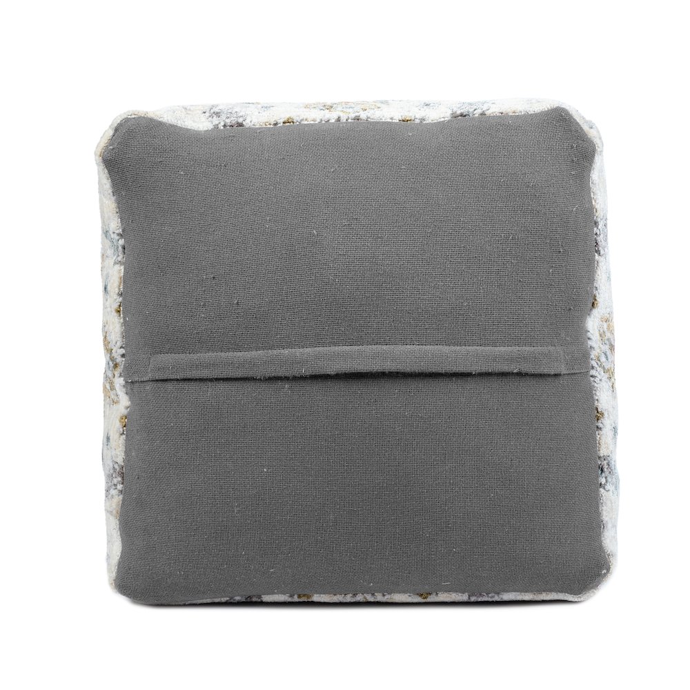 Vienna Performance Pouf Set of 2 in Gray/Multicolored 18" x 18" x 18". Picture 6