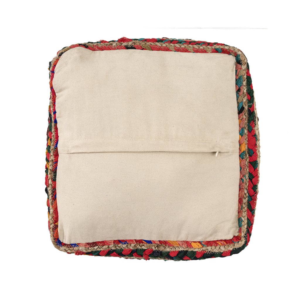 Shashi Pouf Pouf  Finish in Multicolored/Beige 18" x 18" x 18". Picture 5