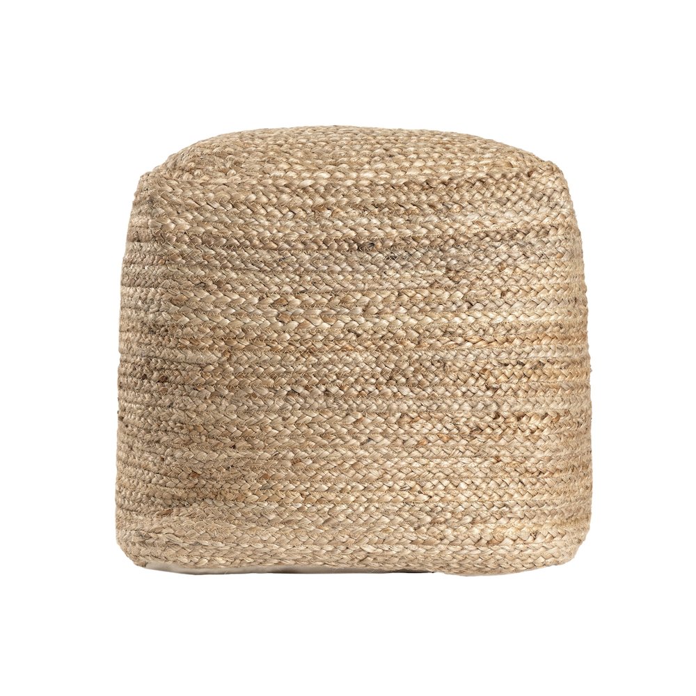 Shashi Pouf Pouf  Finish in Beige/Tan 18" x 18" x 18". Picture 1