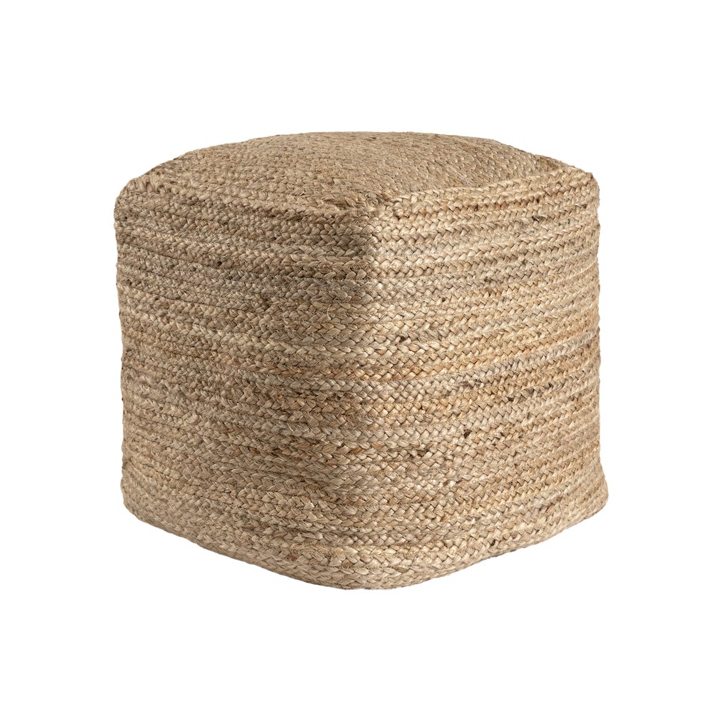 Shashi Pouf Pouf  Finish in Beige/Tan 18" x 18" x 18". Picture 3