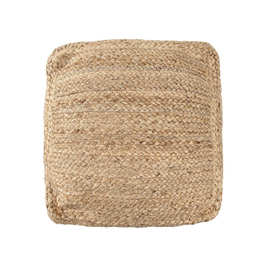 Shashi Pouf Pouf  Finish in Beige/Tan 18" x 18" x 18". Picture 4