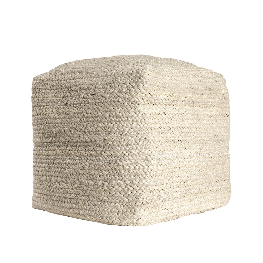 Shashi Pouf Pouf  Finish in White/Ivory 18" x 18" x 18". Picture 8