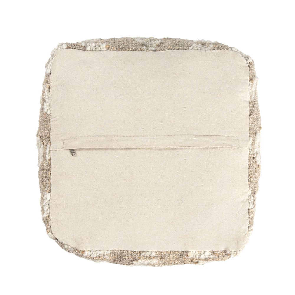 Geoblend Pouf Pouf in Brown/Ivory 18" x 18" x 18". Picture 5