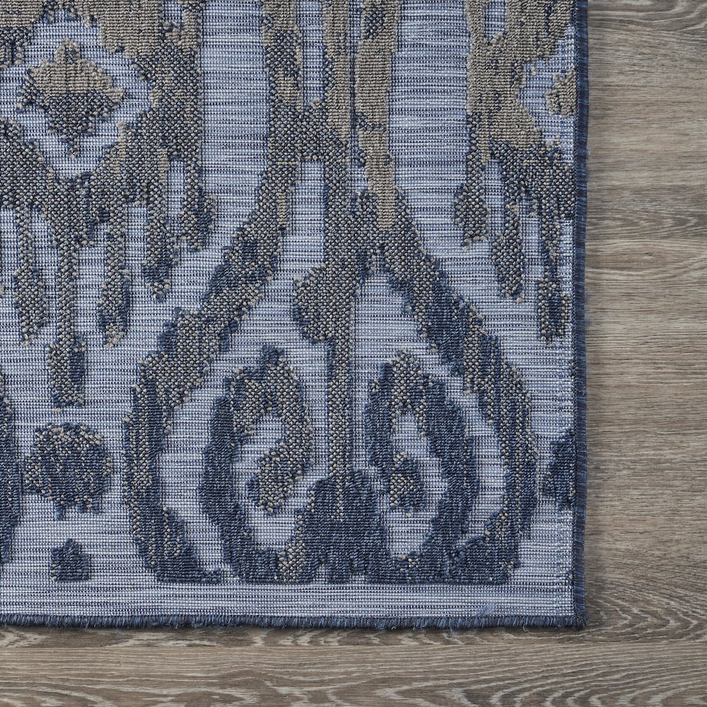Modern Multicolored Ikat Indoor/Outdoor Rug. Picture 5