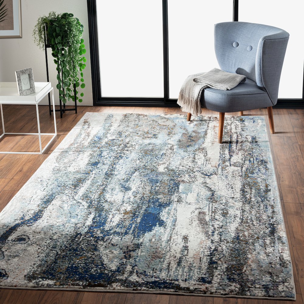 Serene Waterfall Abstract Revolution Area Rug. Picture 6