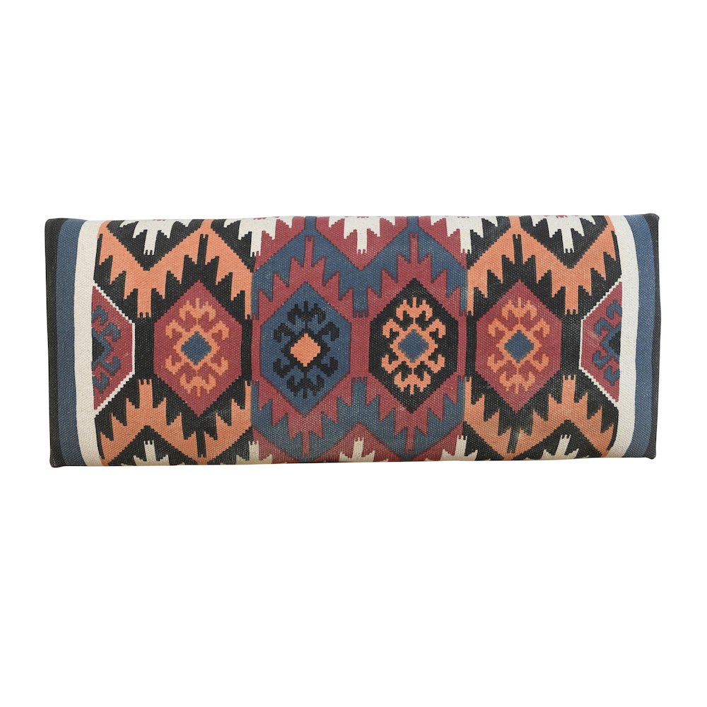 Reno Accent Bench Brown Finish 40" W x 16" D x 18" H, Multicolored. Picture 5