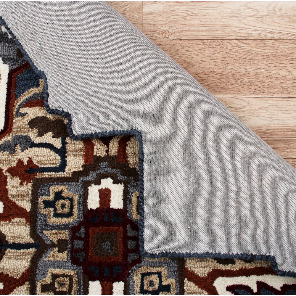 Southwestern Fall Cabin Medallion Shape Rug. Picture 2