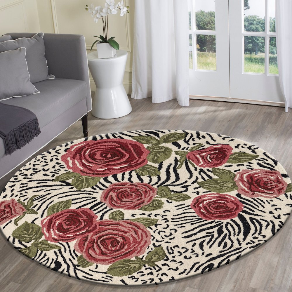 Rose Garden Safari Area Rug. Picture 7