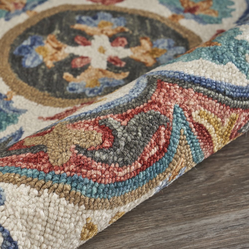 Red Blossoms Area Rug. Picture 4