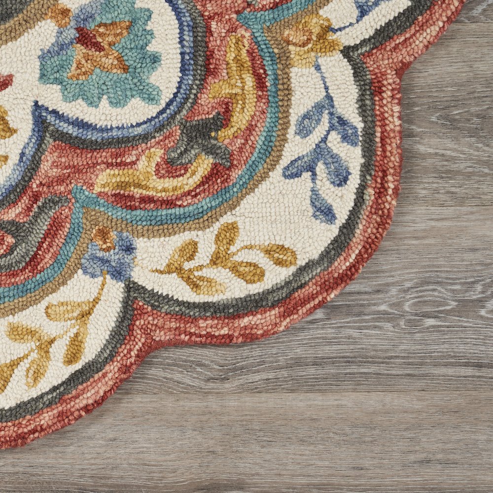 Red Blossoms Area Rug. Picture 5