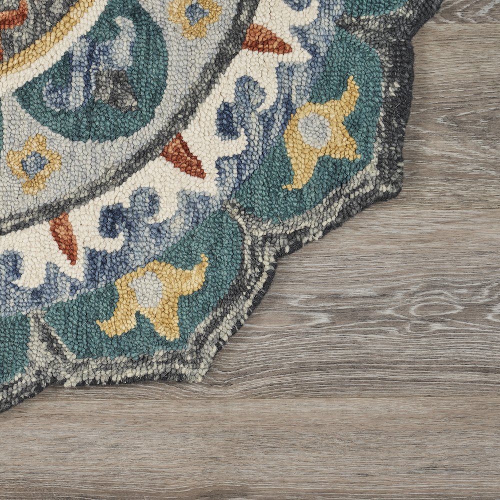 Eclectic Floral Mandala Indoor Area Rug. Picture 5
