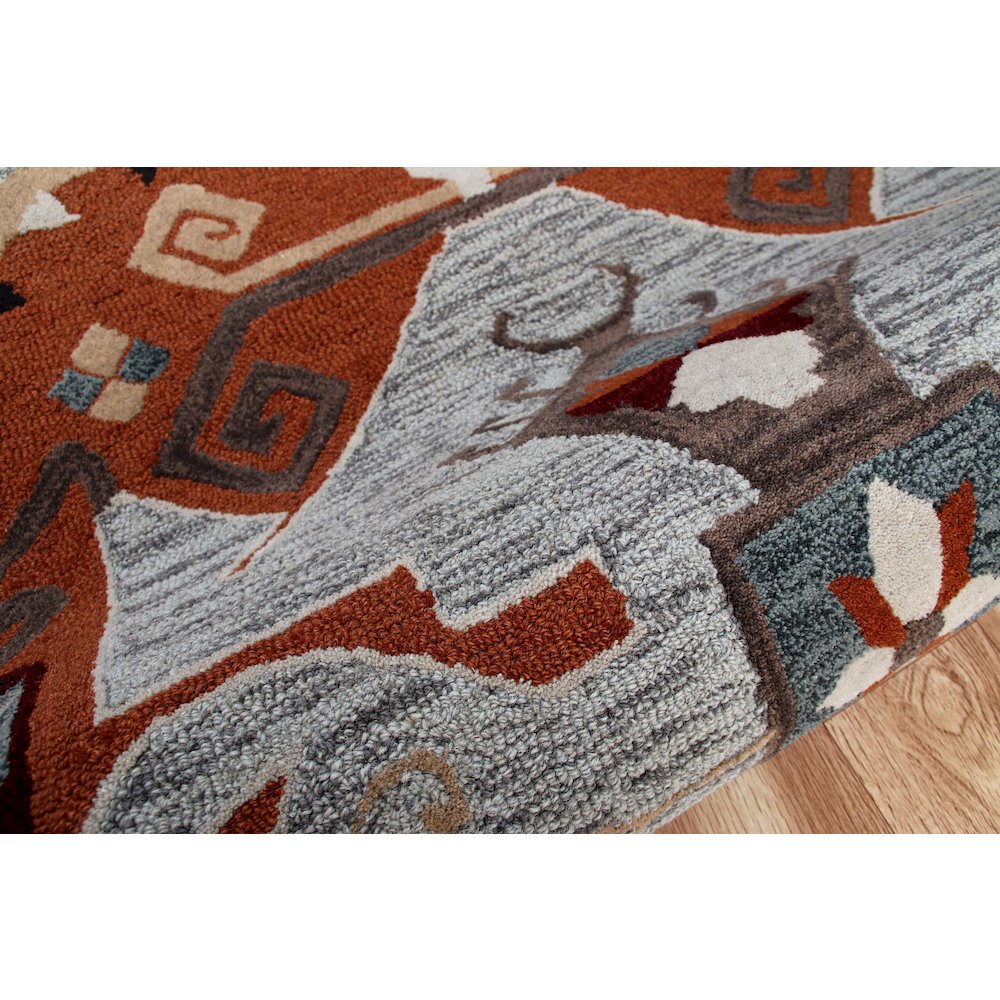 Terracotta Textile Southwestern Shape Rug. Picture 5