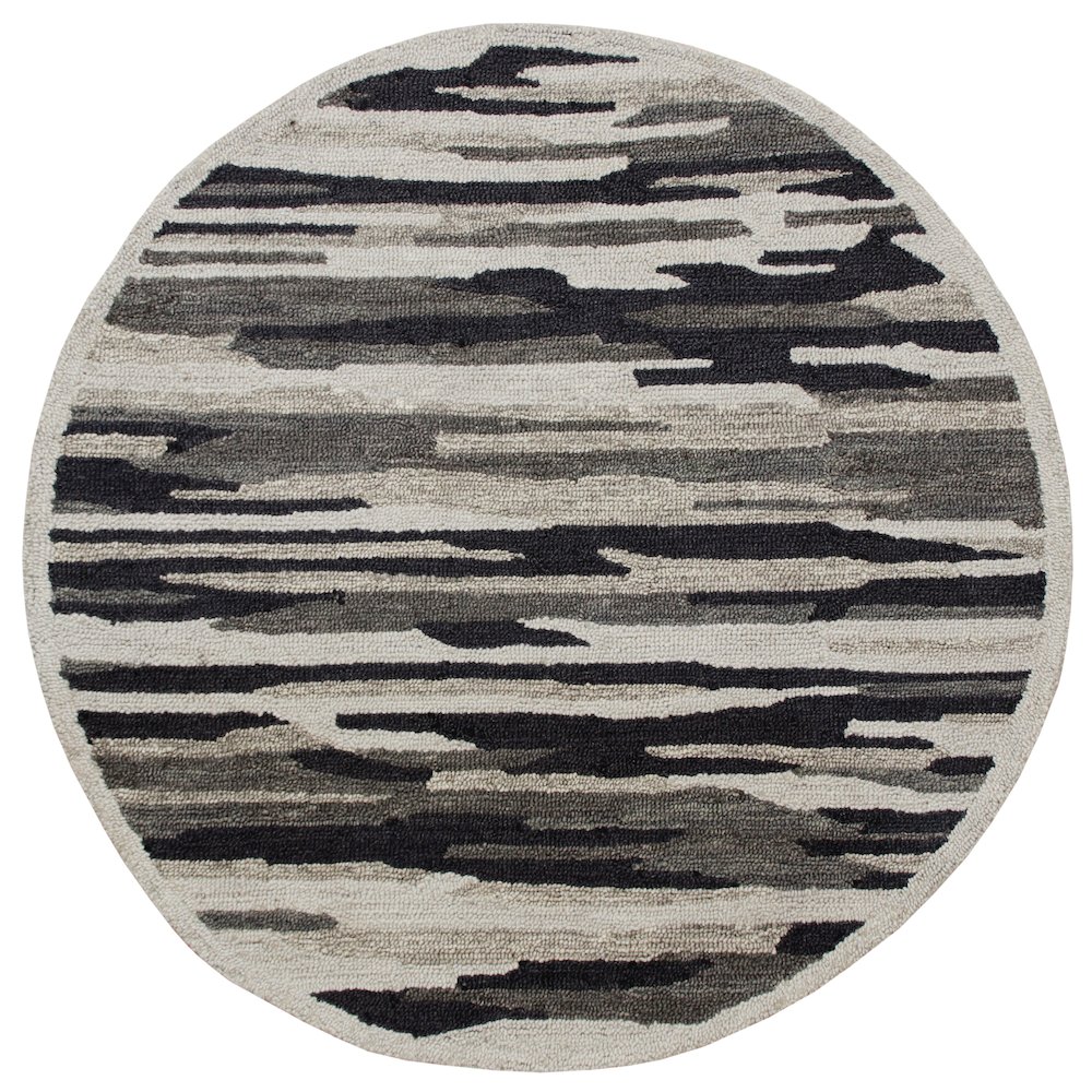 Distressed Cabin Camouflage Round Rug. Picture 1