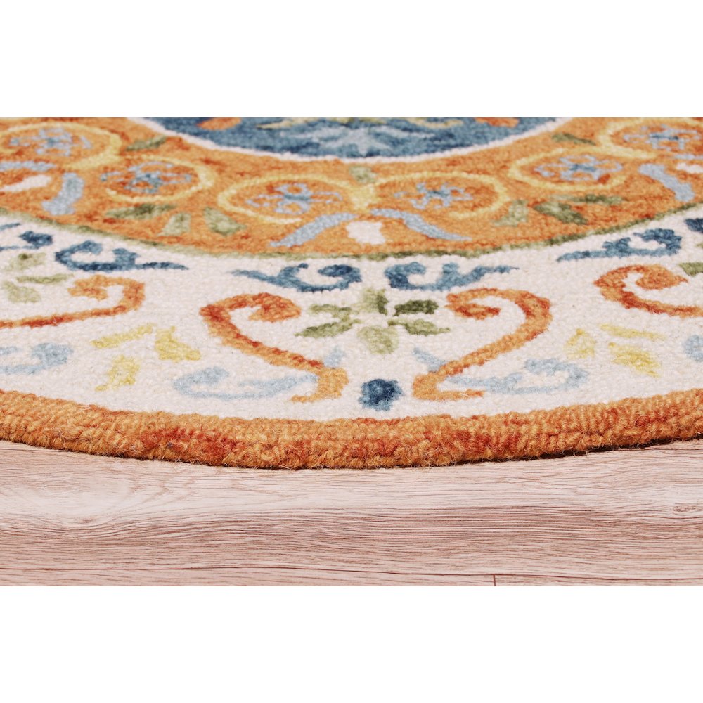 Southwestern Leon Medallion Round Rug. Picture 4