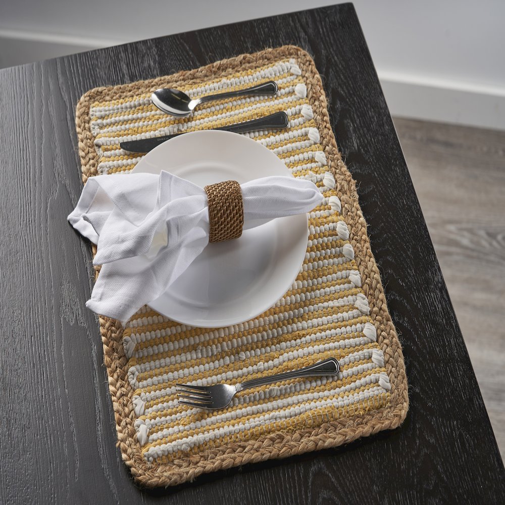 Striped Sunny Day Bordered Place Mat. Picture 2