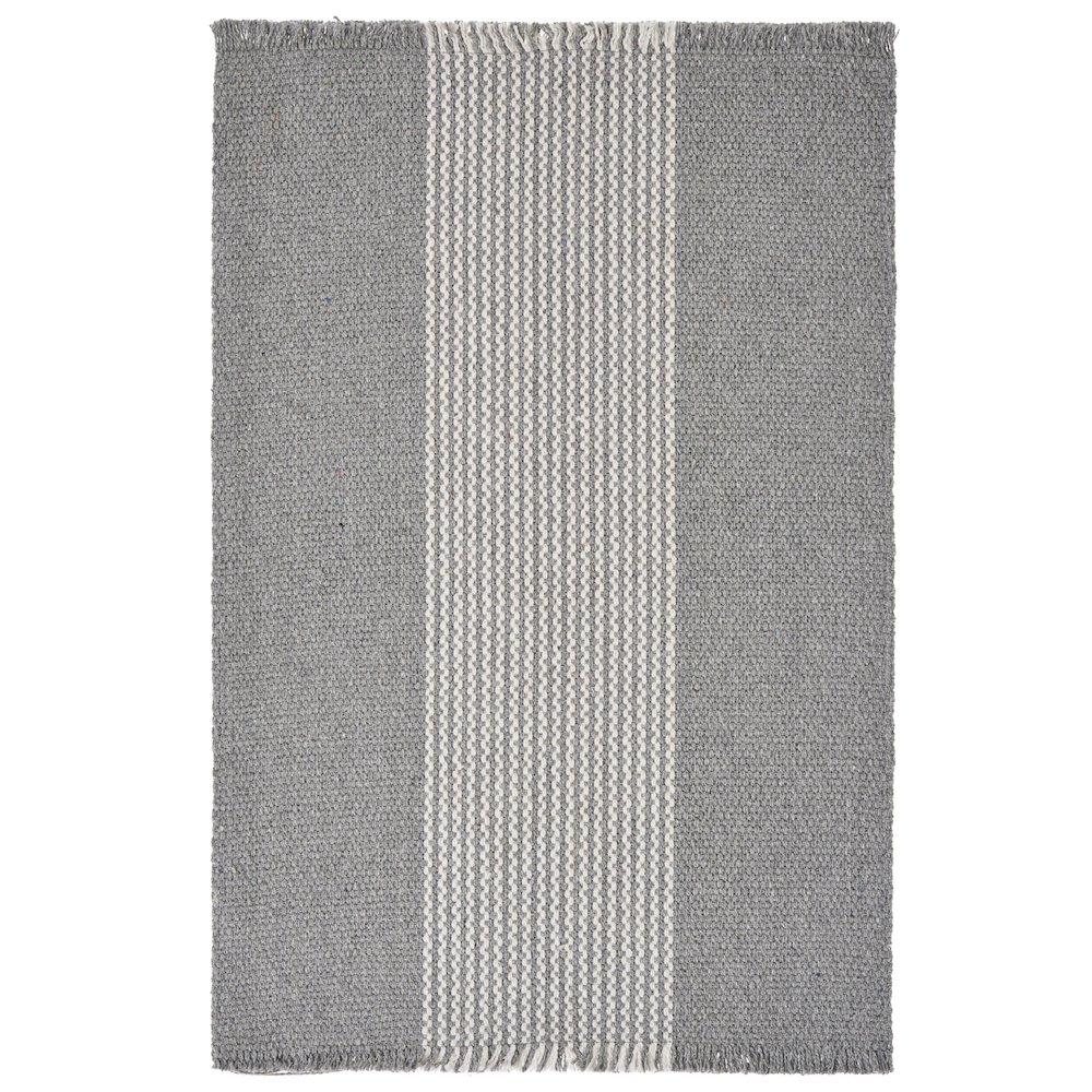 Harbor Gray Striped Handloomed Rectangular Placemat, Set of 4. Picture 3