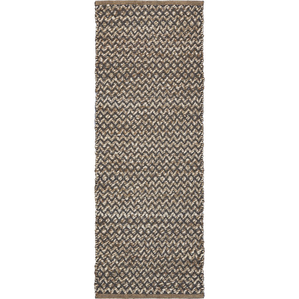 Reversible Deep Gray Chevron Runner. Picture 1