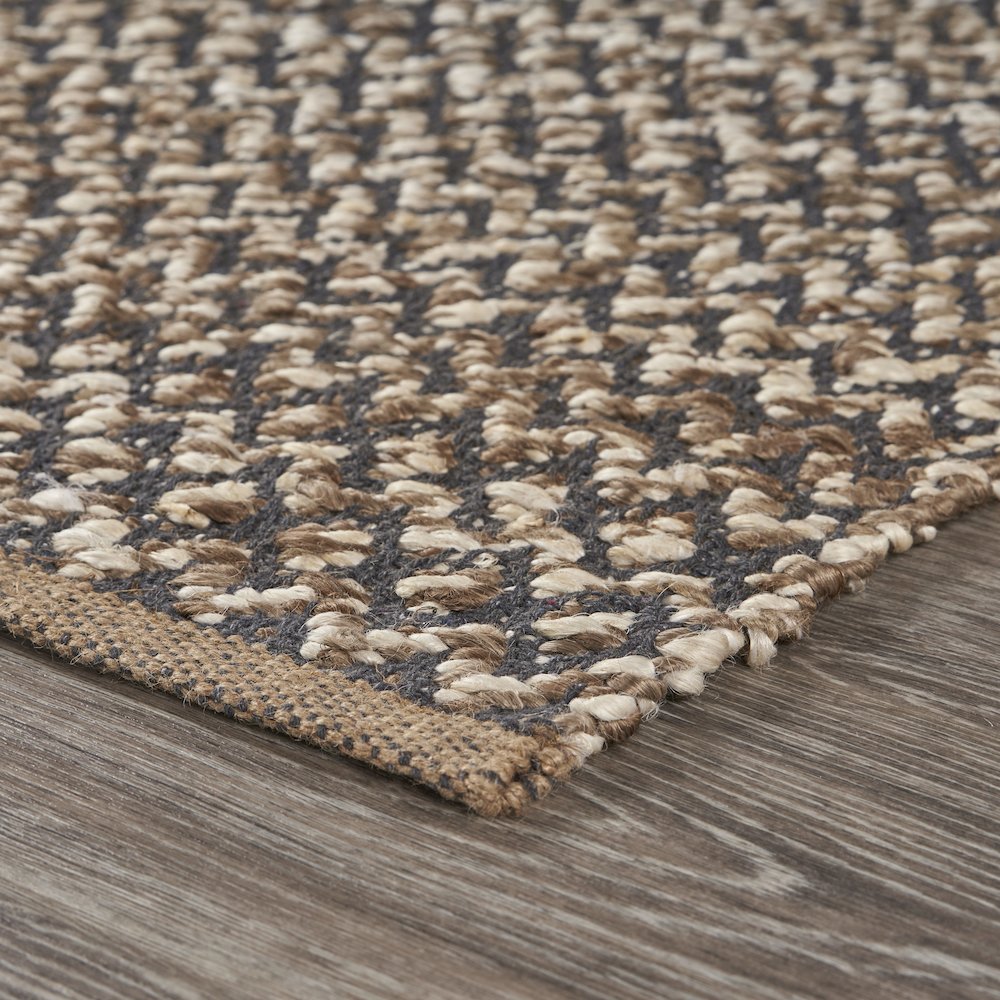 Reversible Deep Gray Chevron Runner. Picture 2