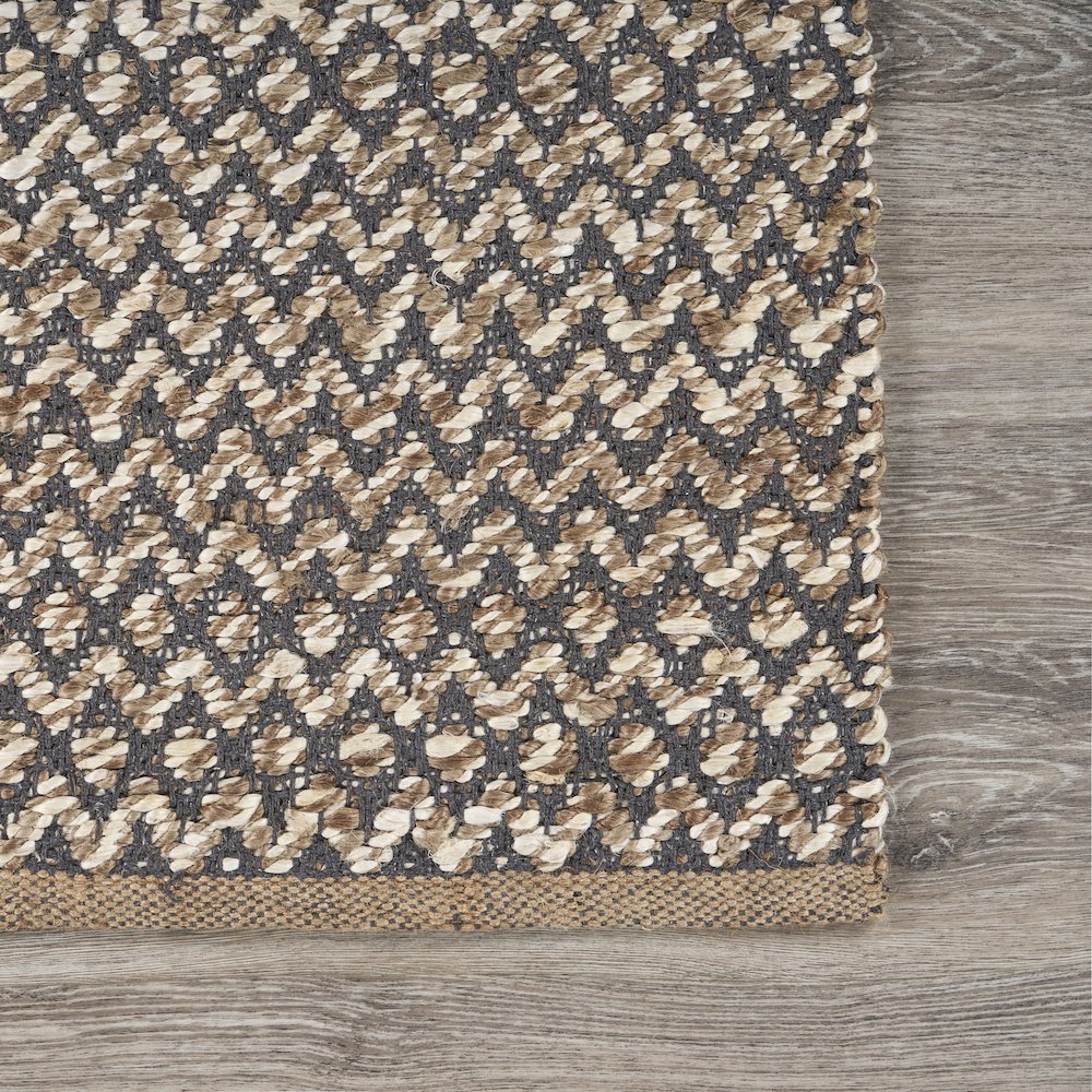 Reversible Deep Gray Chevron Runner. Picture 5