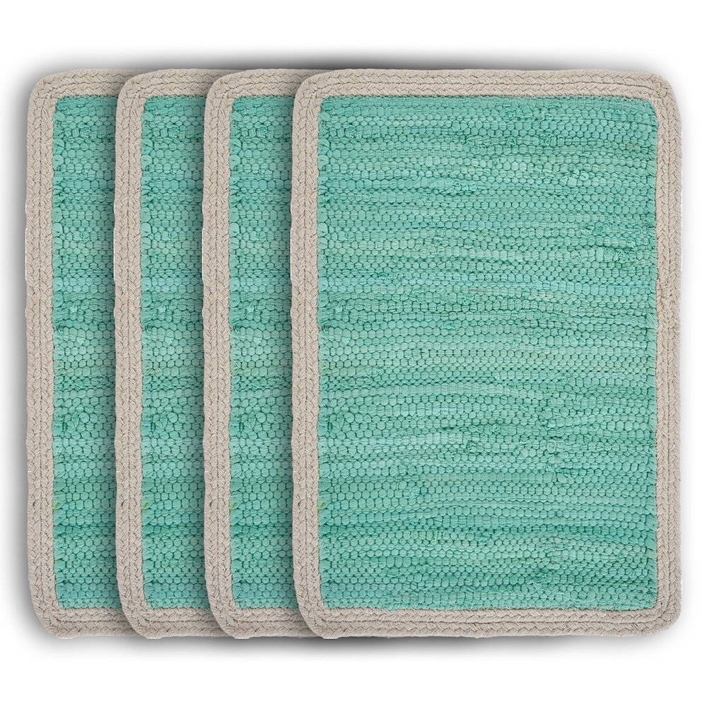 Bordered Turquoise Place Mat. Picture 1