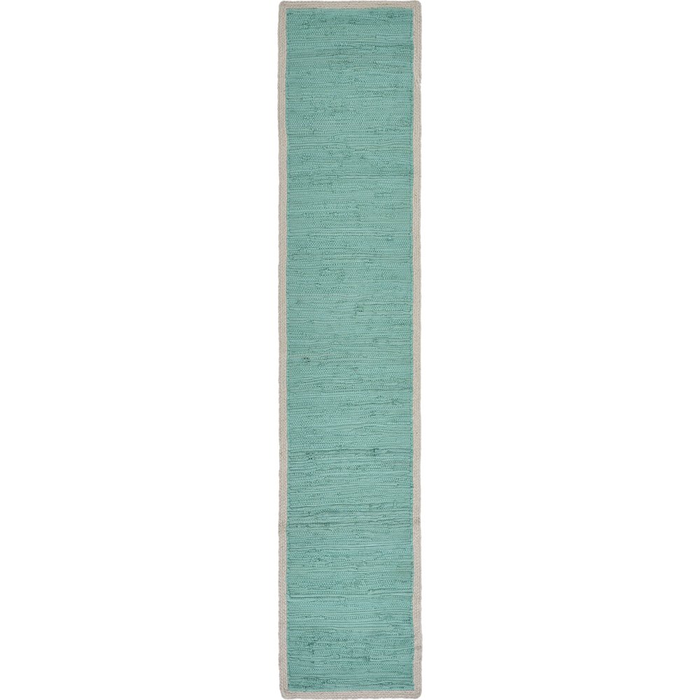Bordered Turquoise Table Runner. Picture 1