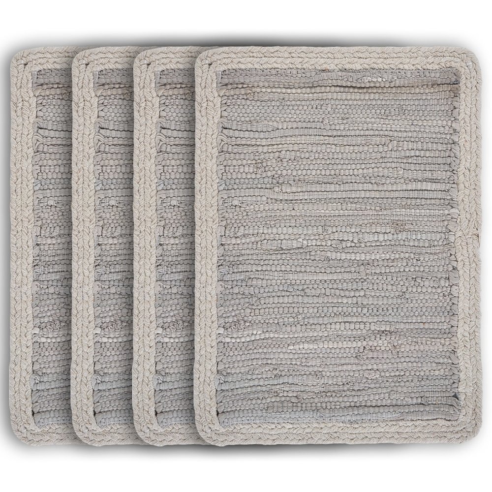 Bordered Light Gray Place Mat. Picture 1