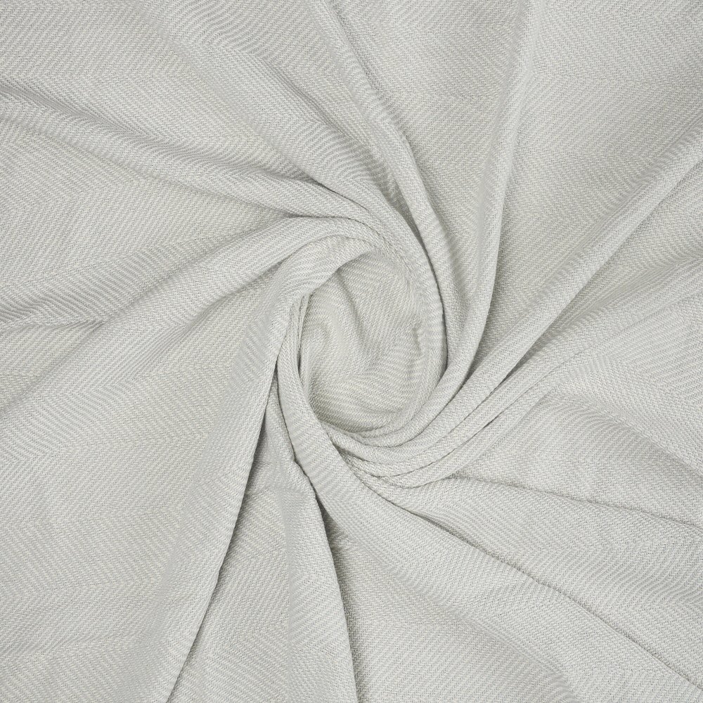 Grey/Cream Herringbone All-Natural Cotton Throw Blanket. Picture 4