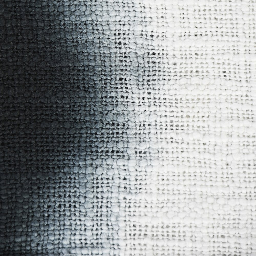 Black/White Ombre Hand-Woven All-Natural Cotton Throw Blanket. Picture 7