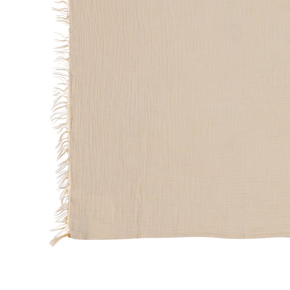 Sandy Farmhouse Solid Turkish Crinkled Cotton Throw Blanket with Fringe. Picture 5