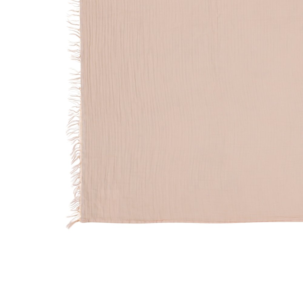 Sandy Farmhouse Solid Turkish Crinkled Cotton Throw Blanket with Fringe. Picture 5